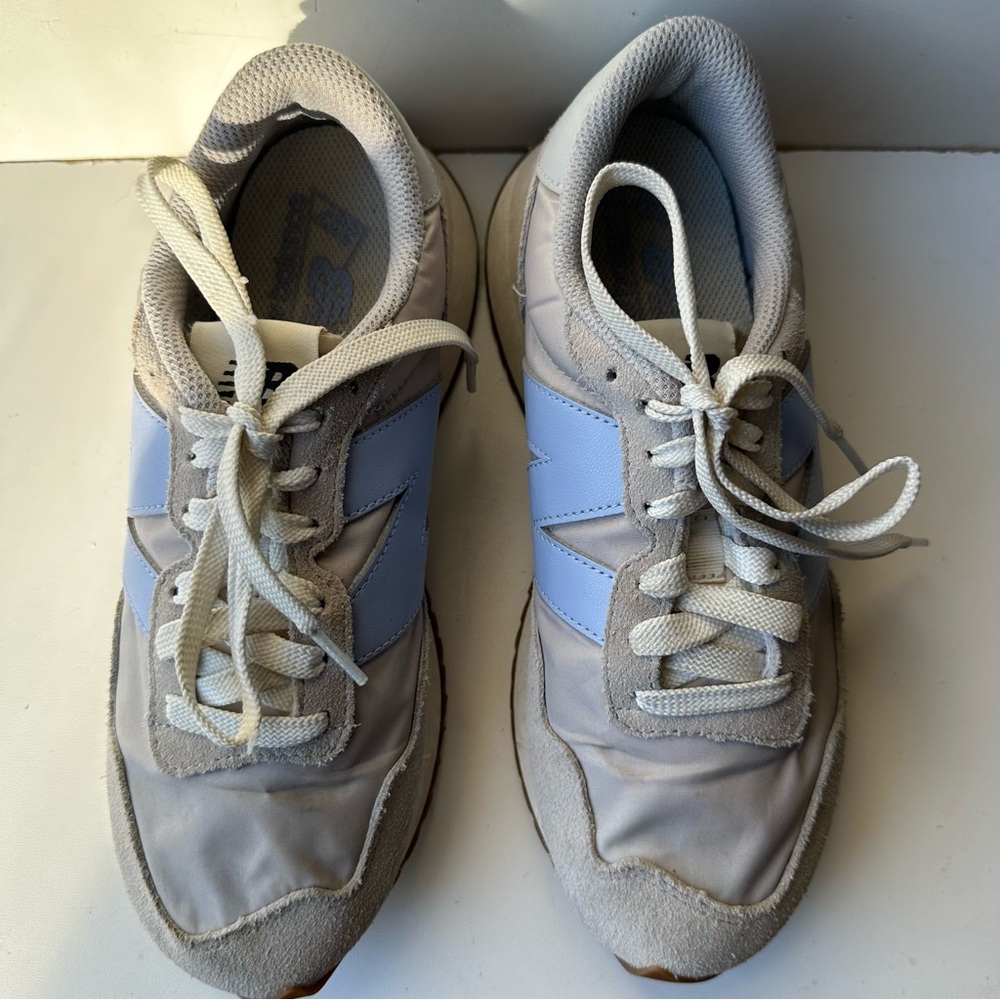 New Balance 237 Grey Light Blue Gum Sole Women's Sneakers Size 7.5 MS237B - Picture 3 of 8